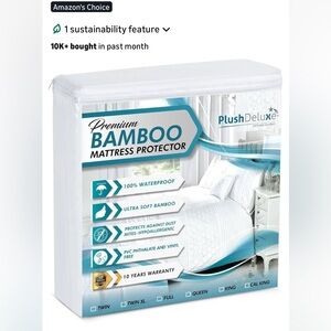 Premium Bamboo Mattress Protector - Queen